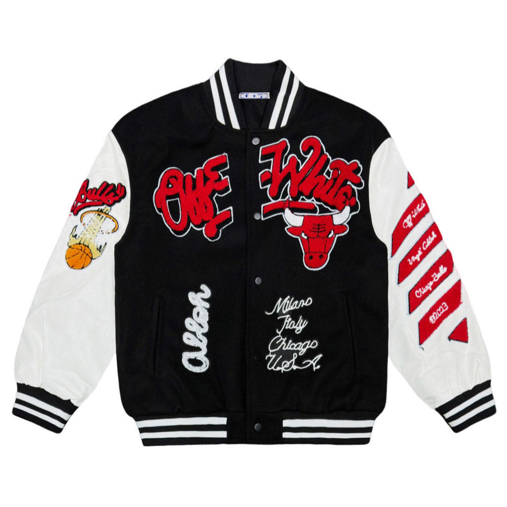 OFF WHITE x NBA team series baseball jacket
