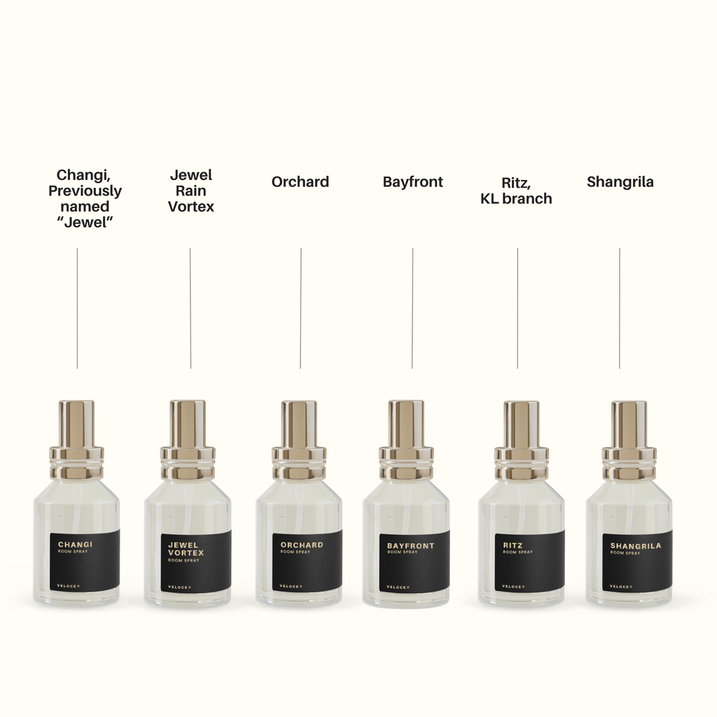 Room Spray Set - 6 Iconic Mall & Hotel Scents